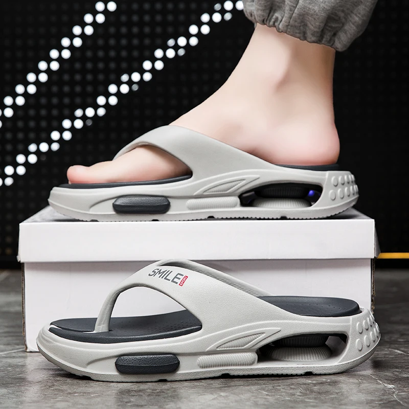 Summer Men's Flip Flops Outdoor Indoor Slippers Soft Comfortable Shoes Fashion Men Beach Sandals Non-slip Home Male Slippers