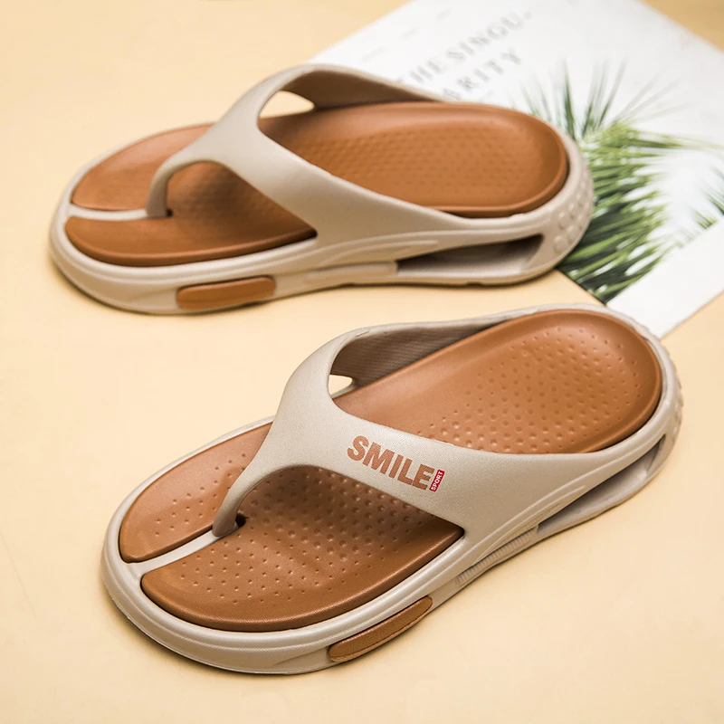 Summer Men's Flip Flops Outdoor Indoor Slippers Soft Comfortable Shoes Fashion Men Beach Sandals Non-slip Home Male Slippers
