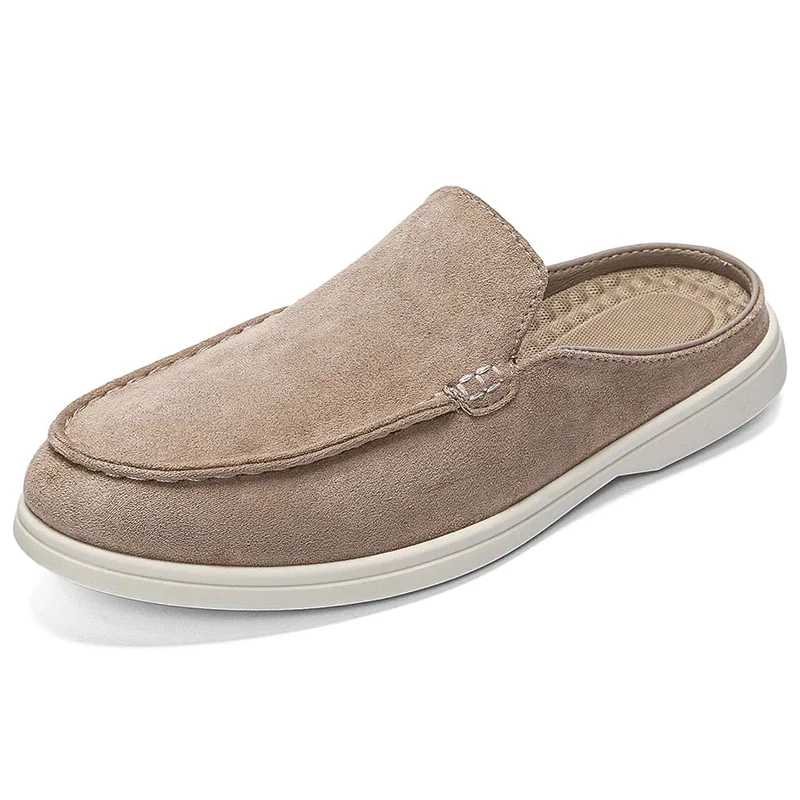 Summer Men Loafers Fashion Slip on Men Half Slippers Comfortable Lazy Casual Shoes Outdoor Man Sandals Lightweight Walking Shoes