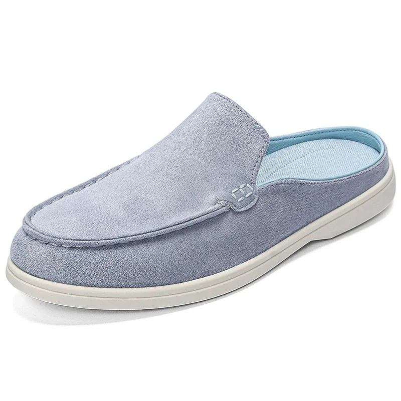 Summer Men Loafers Fashion Slip on Men Half Slippers Comfortable Lazy Casual Shoes Outdoor Man Sandals Lightweight Walking Shoes