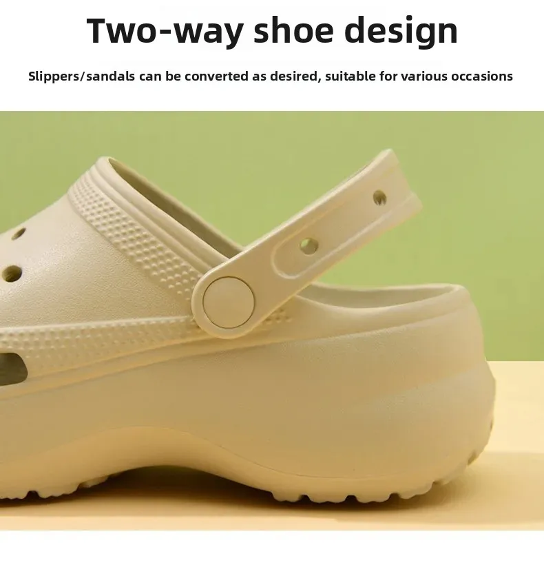 thick-soled EVA cloud hole shoes women's summer non-slip fashion sandals soft-soled beach shoes outdoor slippers women