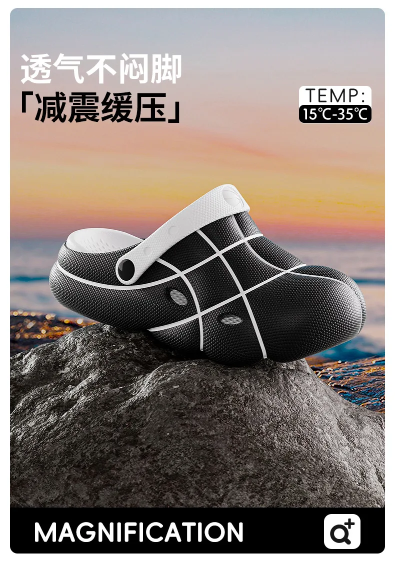 Basketball Design Men Slippers Sandals Dual Use EVA Thick Sole Platform Slides Sports Beach Summer Shoes Garden Clogs For Man