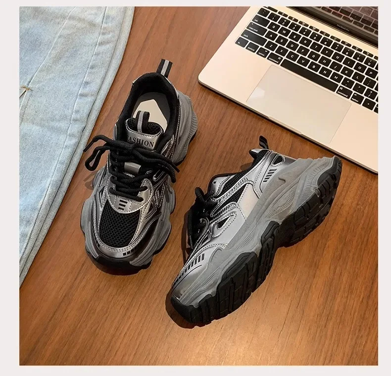2026 Platform Sneakers for Women Casual Non Slip Thick Sole Sports Shoes Woman Comfortable Casual Sports Shoes Zapatos Mujer