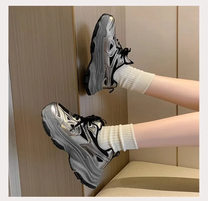 2026 Platform Sneakers for Women Casual Non Slip Thick Sole Sports Shoes Woman Comfortable Casual Sports Shoes Zapatos Mujer