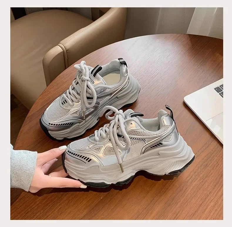 2026 Platform Sneakers for Women Casual Non Slip Thick Sole Sports Shoes Woman Comfortable Casual Sports Shoes Zapatos Mujer