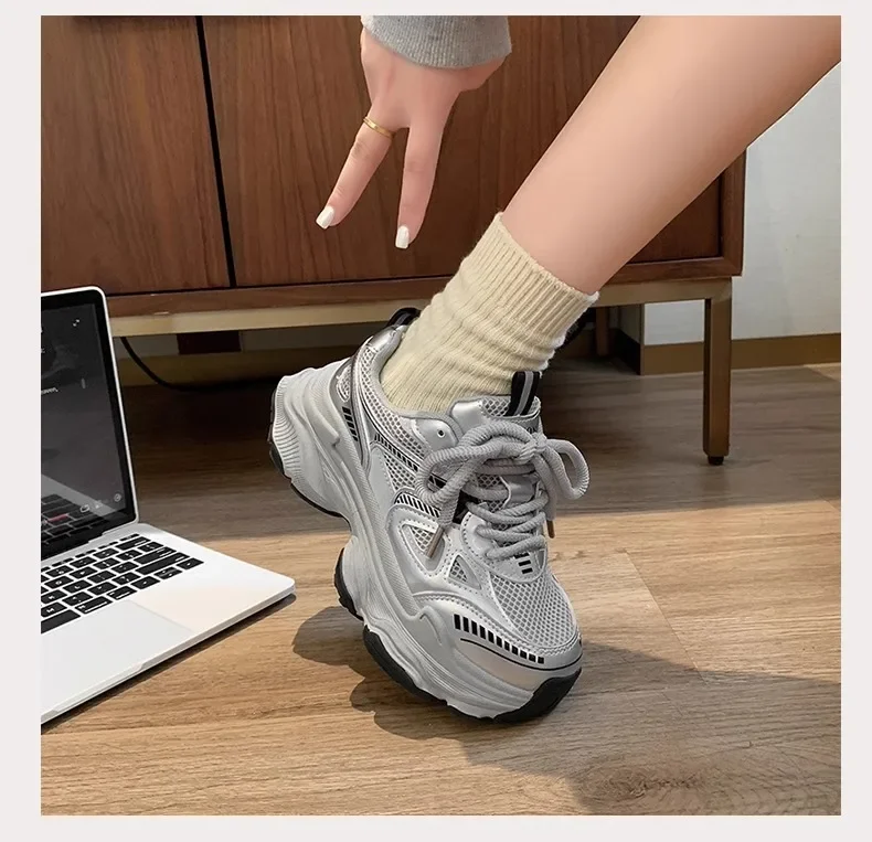 2026 Platform Sneakers for Women Casual Non Slip Thick Sole Sports Shoes Woman Comfortable Casual Sports Shoes Zapatos Mujer