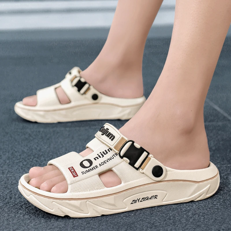 Summer Men's Massage Slippers Indoor Outdoor Sandals Beach Comfortable Soft Slides Clogs Casual Shoes Men Women Home Slippers