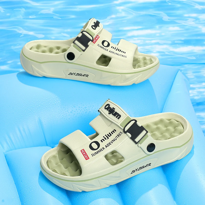 Summer Men's Massage Slippers Indoor Outdoor Sandals Beach Comfortable Soft Slides Clogs Casual Shoes Men Women Home Slippers