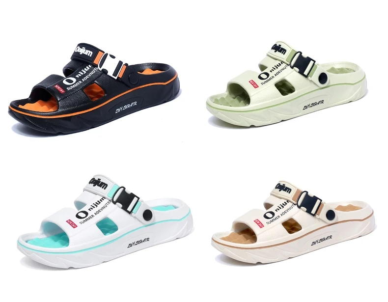 Summer Men's Massage Slippers Indoor Outdoor Sandals Beach Comfortable Soft Slides Clogs Casual Shoes Men Women Home Slippers