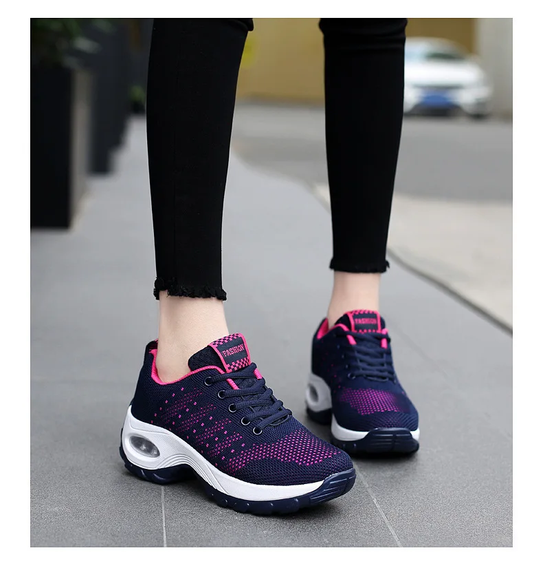 New Women's Fashion Shoes Casual Mesh Walking Flat Sneakers Women non slip Vulcanized Shoes Female Breathable Footwear Mujer