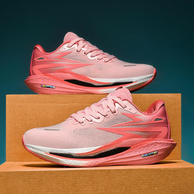 New Running Shoes Men Casual Carbon Board Marathon Sports Breathable Lightweight Women's Comfortable Athletic Antiskid Sneakers