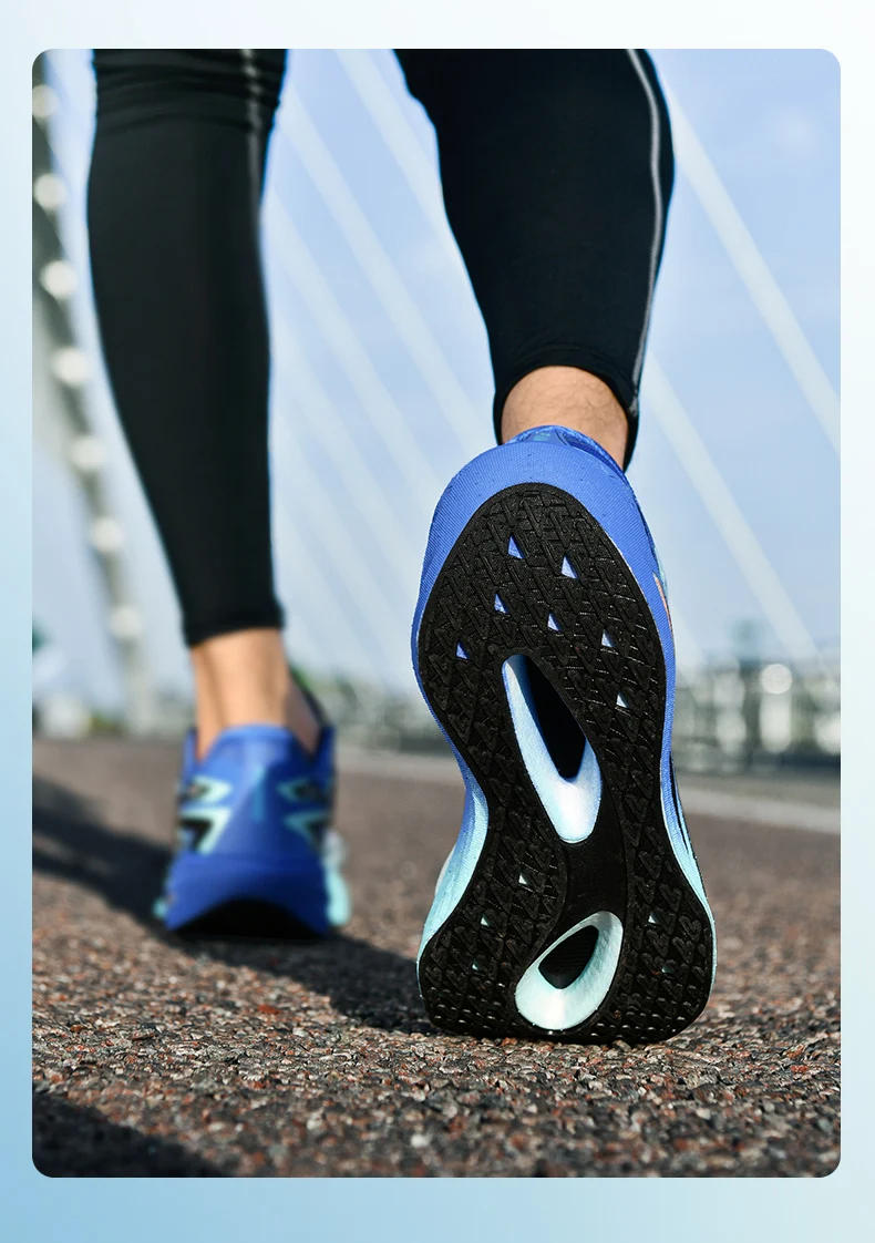 New Running Shoes Men Casual Carbon Board Marathon Sports Breathable Lightweight Women's Comfortable Athletic Antiskid Sneakers