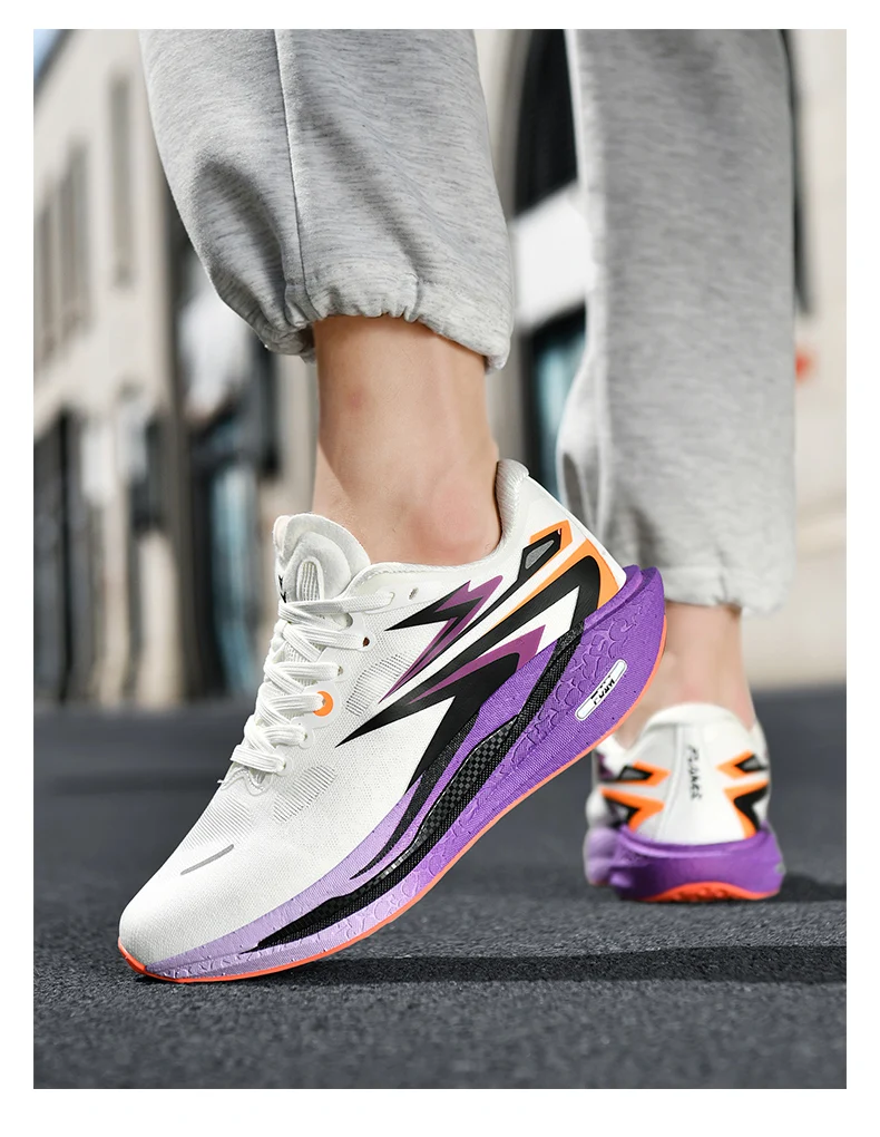 New Running Shoes Men Casual Carbon Board Marathon Sports Breathable Lightweight Women's Comfortable Athletic Antiskid Sneakers
