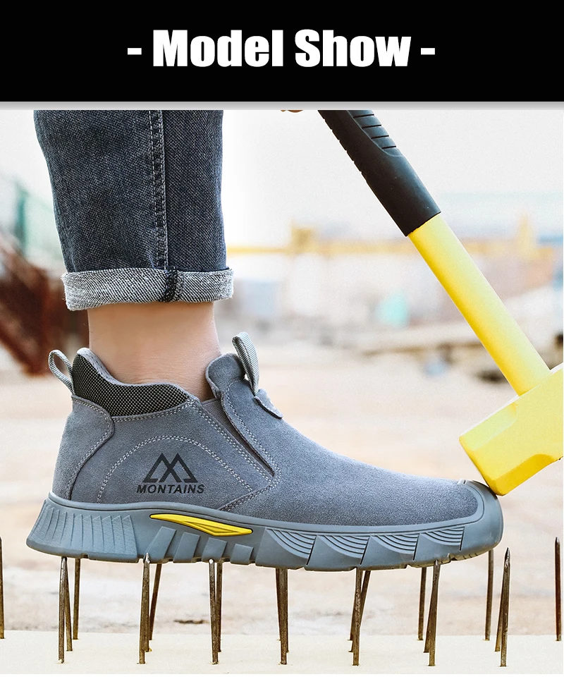 Electric Welder Safety Boots Men Anti Smashing Anti Piercing Work Protection Shoes Steel Toe Anti Scalding Safety Shoes Man