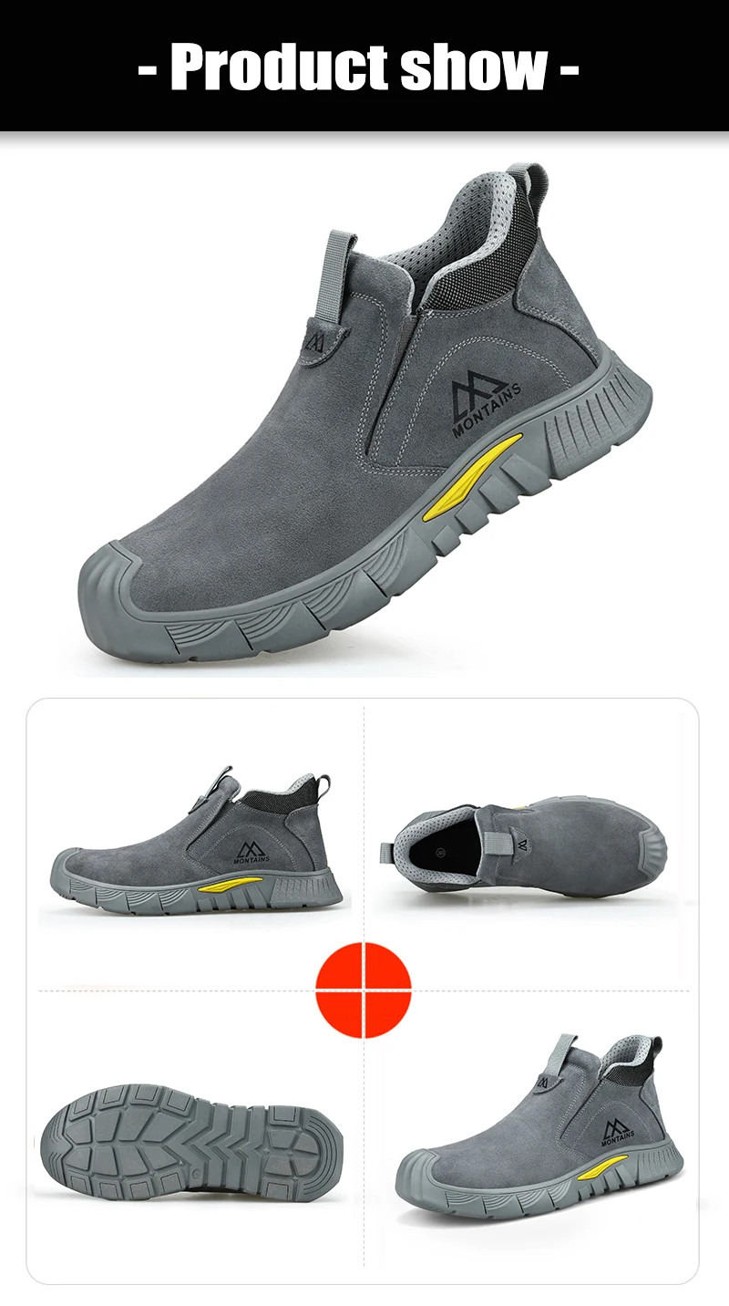 Electric Welder Safety Boots Men Anti Smashing Anti Piercing Work Protection Shoes Steel Toe Anti Scalding Safety Shoes Man