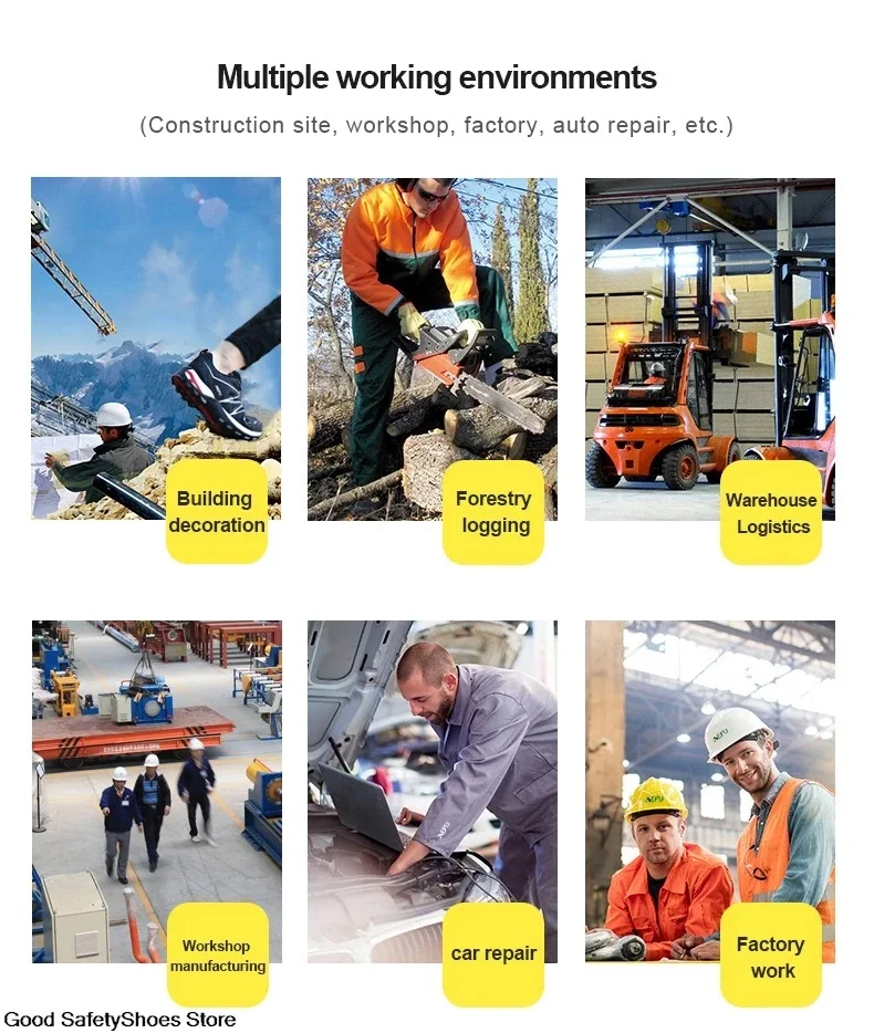 Electric Welder Safety Boots Men Anti Smashing Anti Piercing Work Protection Shoes Steel Toe Anti Scalding Safety Shoes Man