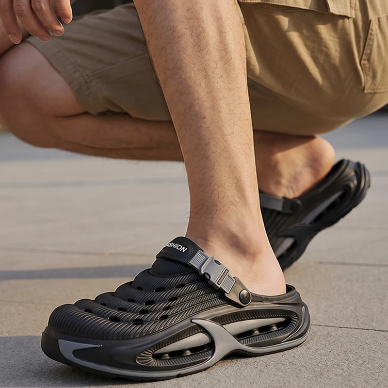 Big Size 38-49 Fashion Men's Summer Outdoor Sports Clogs Non Slip Soft Bottom Wading Beach Sandals Male Cozy Hollow Out Sandals