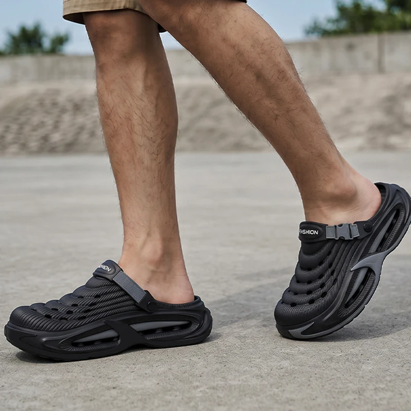 Big Size 38-49 Fashion Men's Summer Outdoor Sports Clogs Non Slip Soft Bottom Wading Beach Sandals Male Cozy Hollow Out Sandals