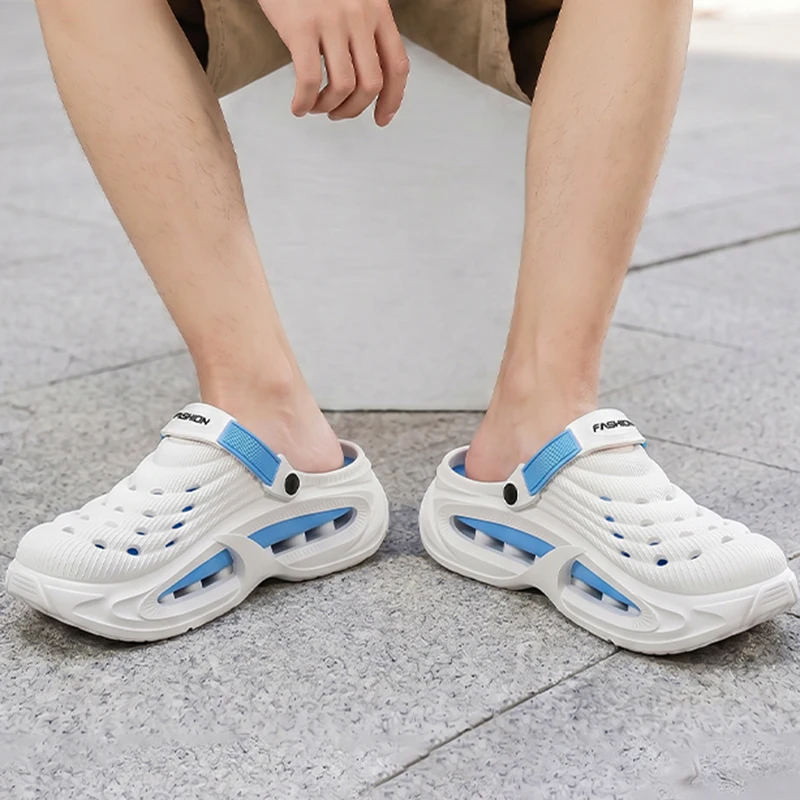 Big Size 38-49 Fashion Men's Summer Outdoor Sports Clogs Non Slip Soft Bottom Wading Beach Sandals Male Cozy Hollow Out Sandals