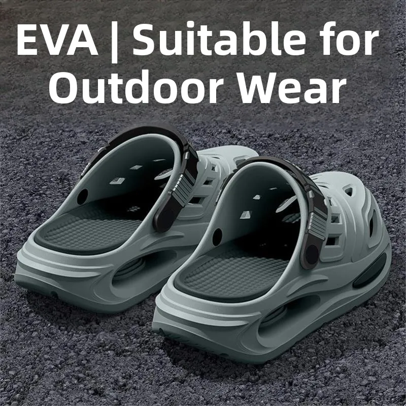 Summer Men's Outdoor Slippers Thick Bottom Anti-slip Clog Shoes Wear-resistant Smell-proof Two-way Male