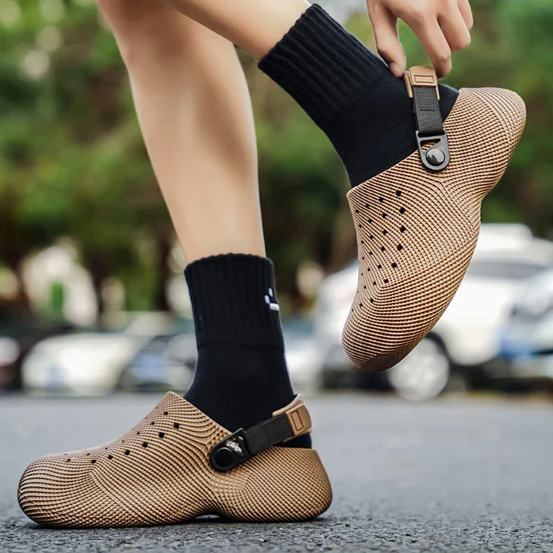 Summer Mens Sandals Outdoor Fashion Slippers Breathable Lightweight Man Beach Sandals Thick Sole Non Slip Casual Garden Shoes