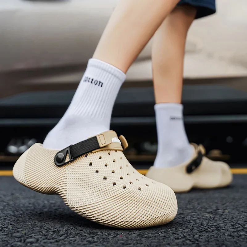 Summer Mens Sandals Outdoor Fashion Slippers Breathable Lightweight Man Beach Sandals Thick Sole Non Slip Casual Garden Shoes