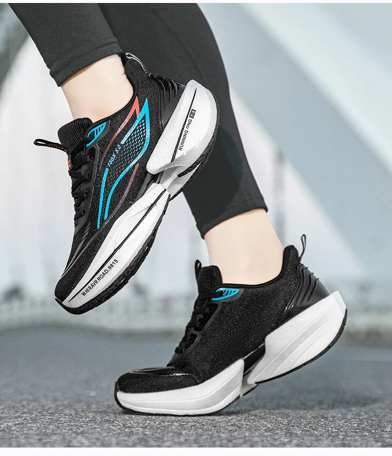 Men Running Shoes Casual Carbon Board Air Cushion Marathon Sports Breathable Lightweight Women's Comfortable Athletic Sneakers