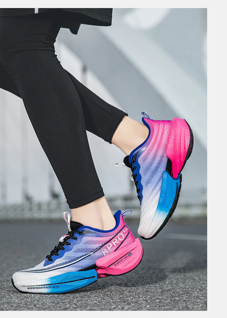 Men Running Shoes Casual Carbon Board Air Cushion Marathon Sports Breathable Lightweight Women's Comfortable Athletic Sneakers