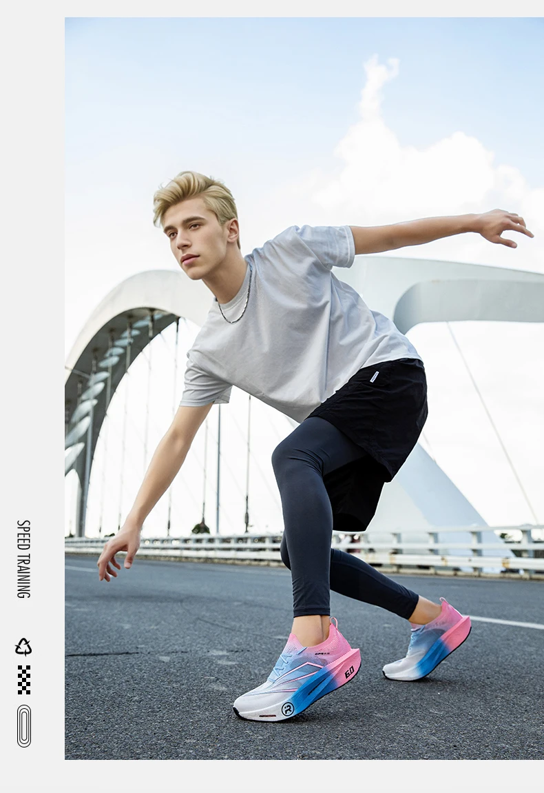 Men Running Shoes Casual Carbon Board Air Cushion Marathon Sports Breathable Lightweight Women's Comfortable Athletic Sneakers