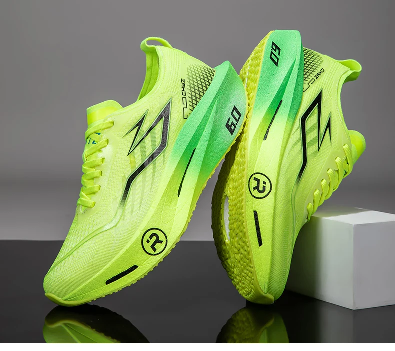 Men Running Shoes Casual Carbon Board Air Cushion Marathon Sports Breathable Lightweight Women's Comfortable Athletic Sneakers
