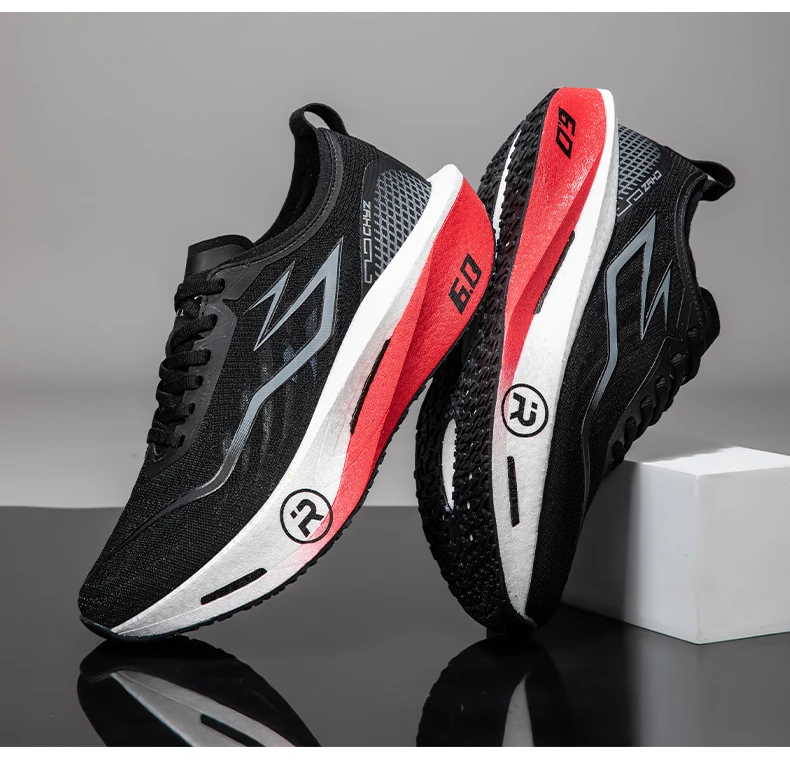 Men Running Shoes Casual Carbon Board Air Cushion Marathon Sports Breathable Lightweight Women's Comfortable Athletic Sneakers
