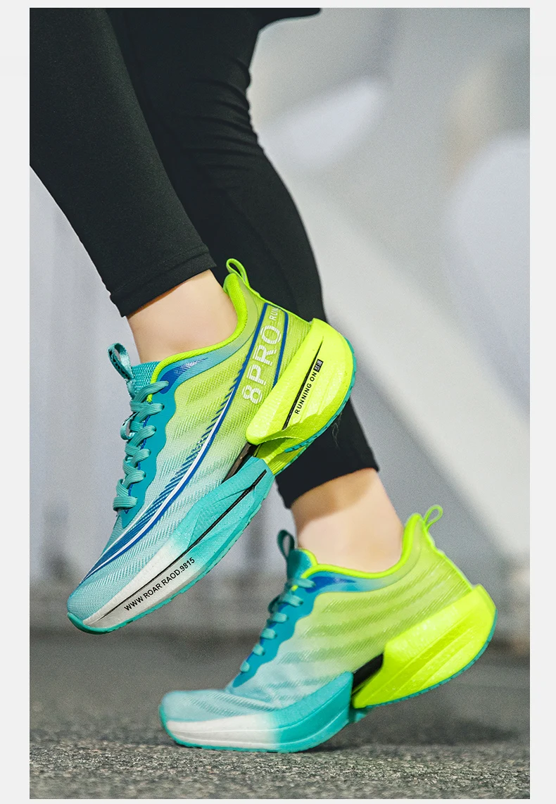 Men Running Shoes Casual Carbon Board Air Cushion Marathon Sports Breathable Lightweight Women's Comfortable Athletic Sneakers