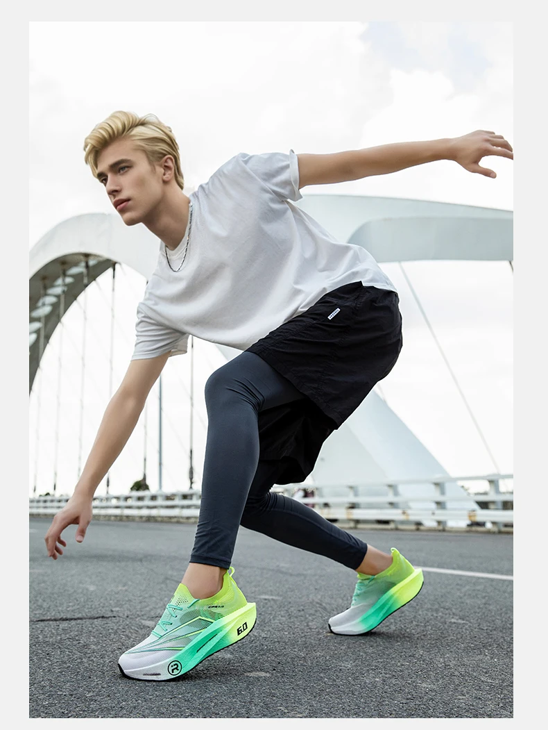 Men Running Shoes Casual Carbon Board Air Cushion Marathon Sports Breathable Lightweight Women's Comfortable Athletic Sneakers