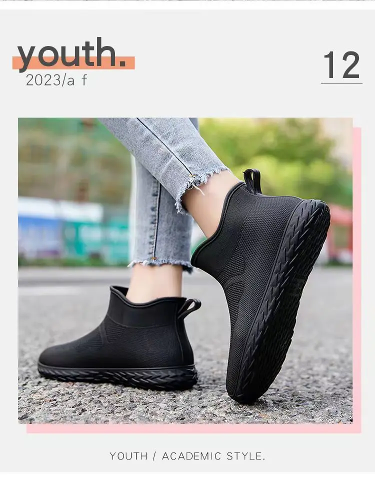2026 Men's /women's Fashionable College Rain Boots and Rubber Shoes, Outdoor Travel Rainy Day Unisex Overshoes Foot Protectors