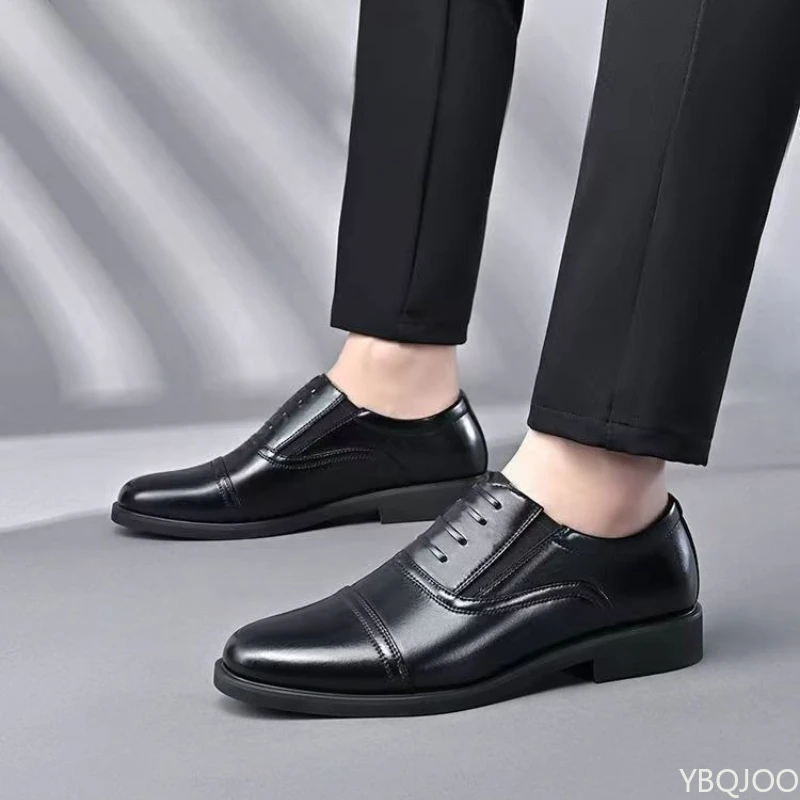 Large Size Fashionable Men's Daily Comfortable Business Office Formal Shoes Low Cut Round Toe Multifunctional Men's Wedding Shoe