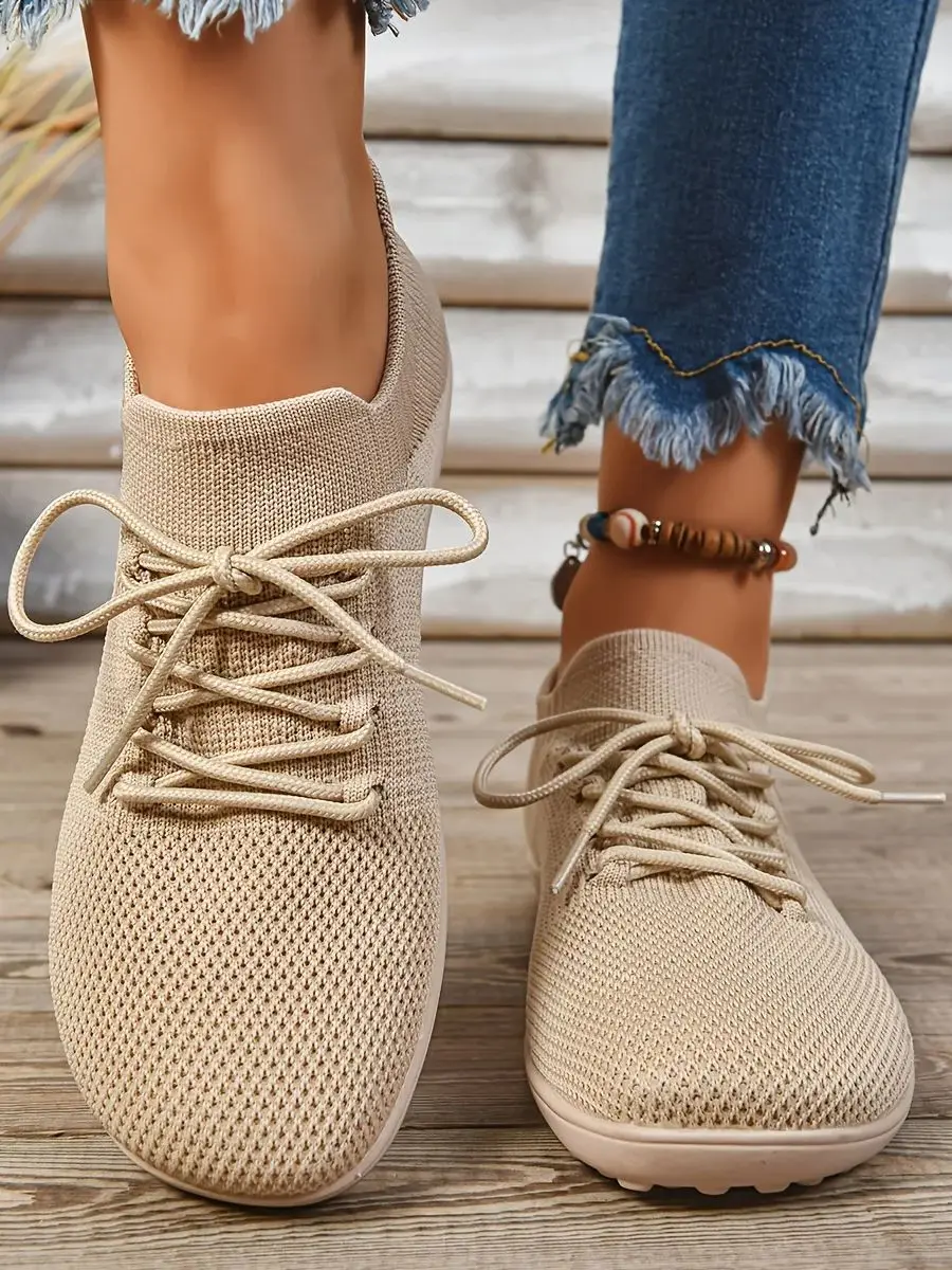 Womens Wide Fit Sneakers Flats Minimalist Breathable Wide Width Sneakers Mesh Barefoot Walking Shoes Comfortable Casual Shoes
