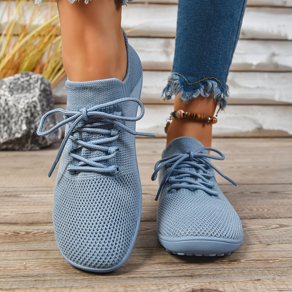 Womens Wide Fit Sneakers Flats Minimalist Breathable Wide Width Sneakers Mesh Barefoot Walking Shoes Comfortable Casual Shoes