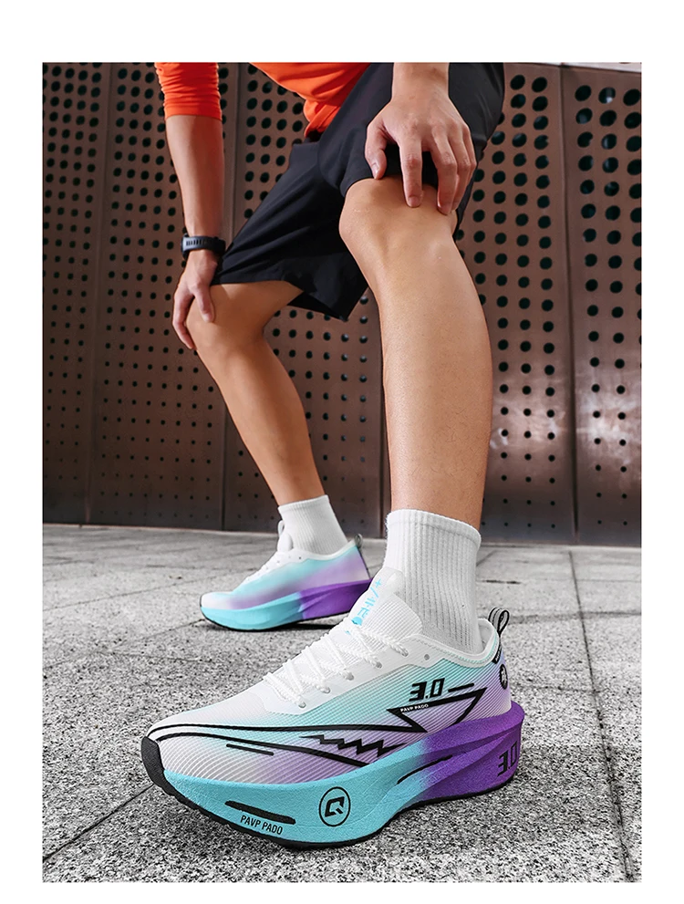 Men Running Shoes Carbon Board Marathon Speciality Sports Breathable Lightweight Women's Comfortable Athletic Sneakers