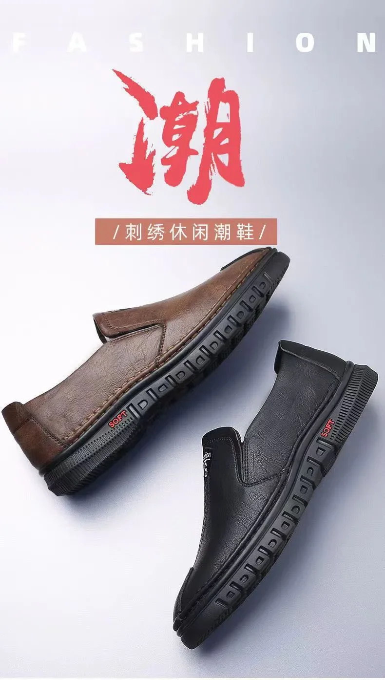 2026 PU Leather Men's Loafers Luxury Men Casual Shoes New Fashion Driving Shoes Breathable Slip on Men Moccasins Plus Size 39~44