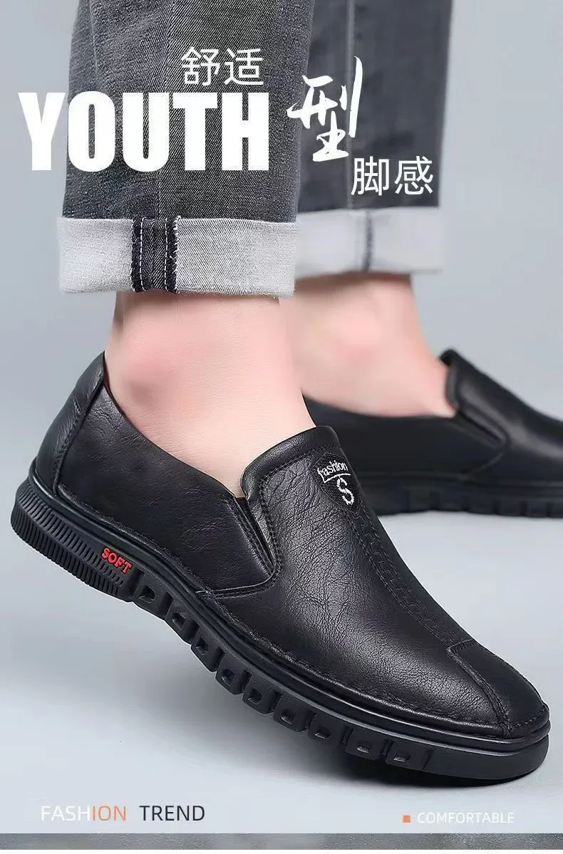 2026 PU Leather Men's Loafers Luxury Men Casual Shoes New Fashion Driving Shoes Breathable Slip on Men Moccasins Plus Size 39~44