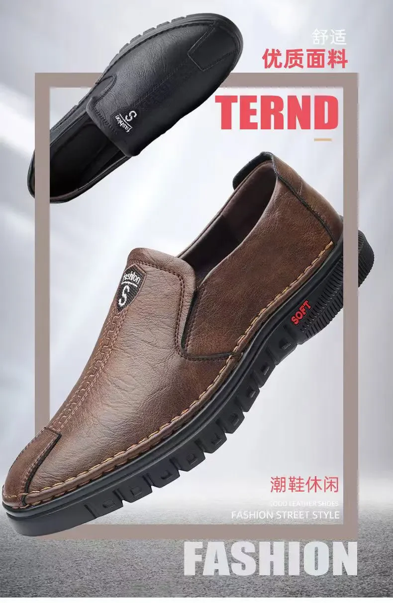 2026 PU Leather Men's Loafers Luxury Men Casual Shoes New Fashion Driving Shoes Breathable Slip on Men Moccasins Plus Size 39~44