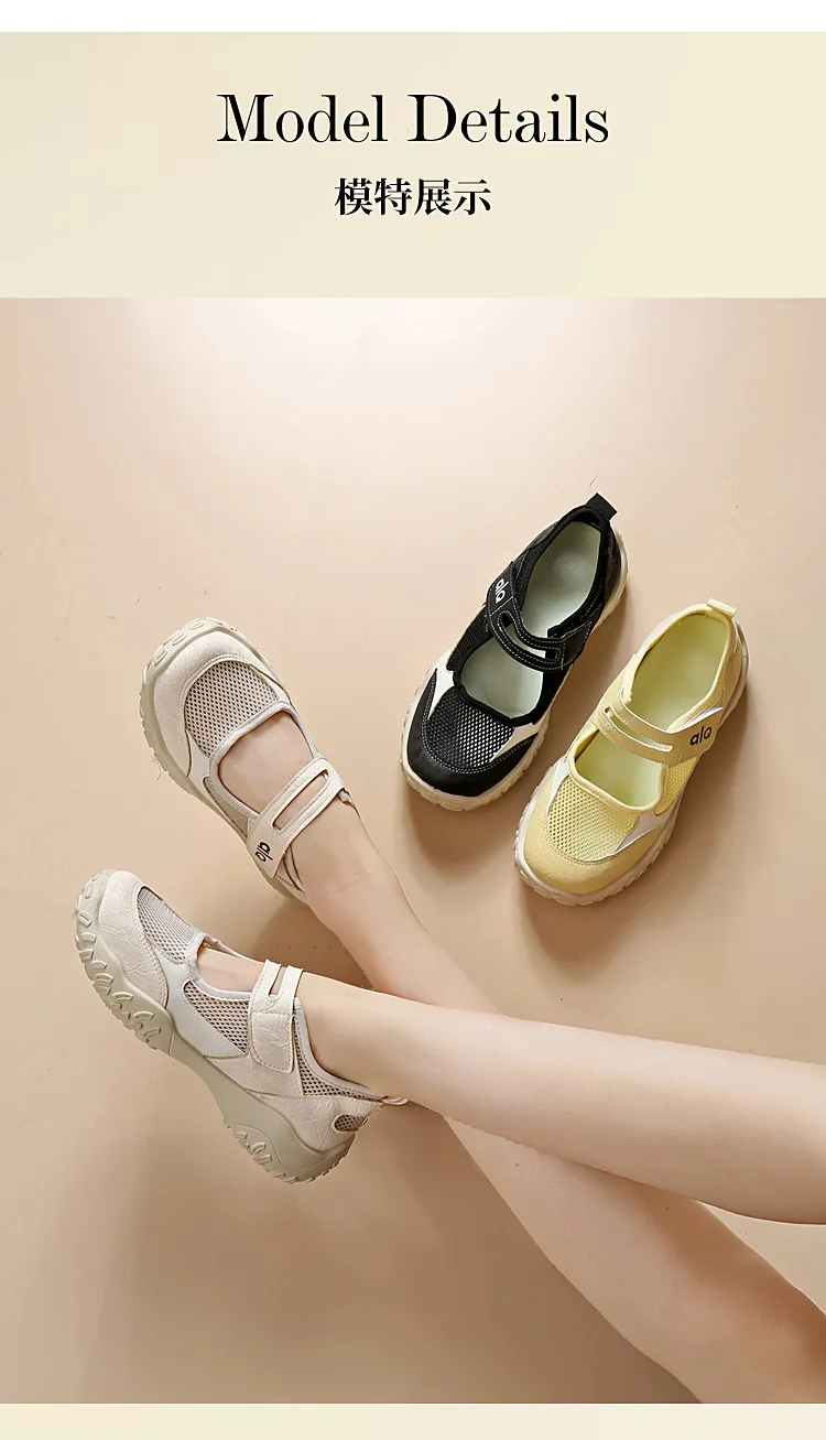 Woman's Casual Flats Shoes Round Toe Large size ladies shoes Retro French Mary Jane Dress Flat New Summer Solid Comfortable shoe