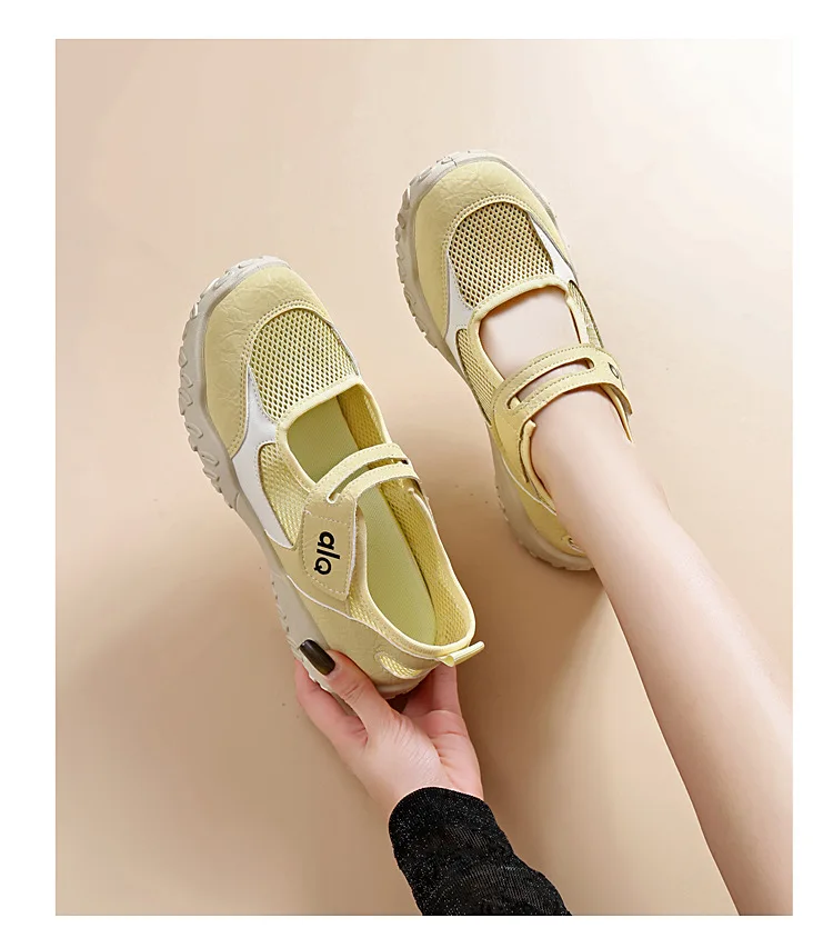 Woman's Casual Flats Shoes Round Toe Large size ladies shoes Retro French Mary Jane Dress Flat New Summer Solid Comfortable shoe