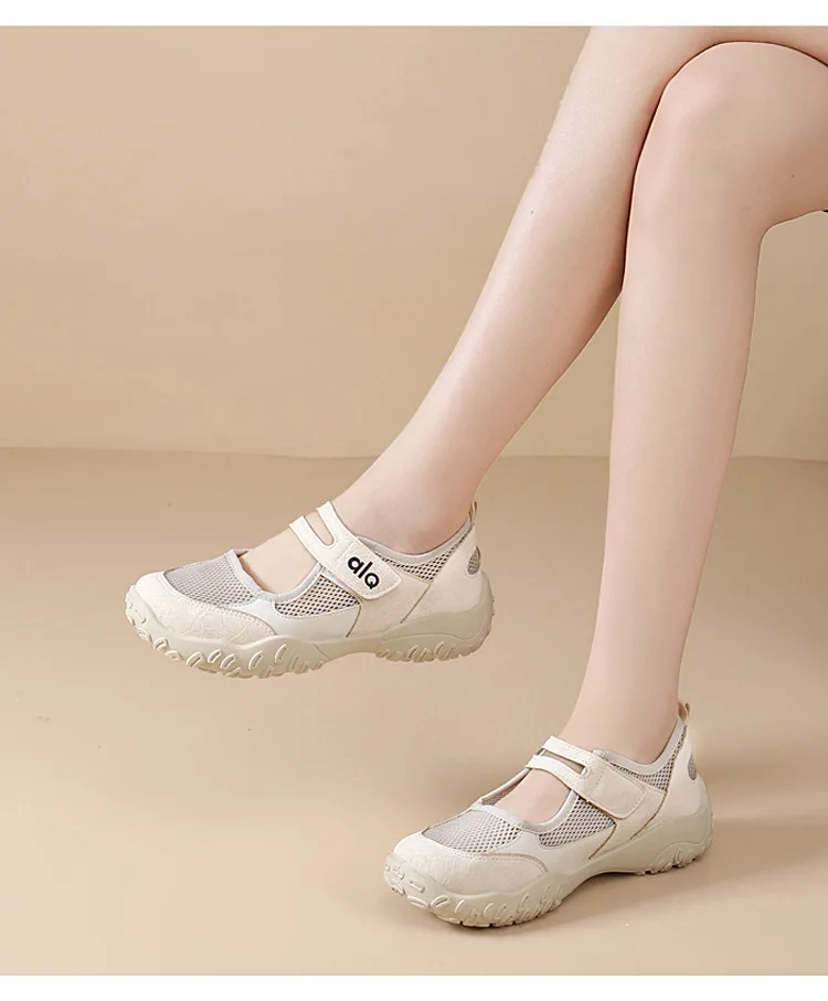 Woman's Casual Flats Shoes Round Toe Large size ladies shoes Retro French Mary Jane Dress Flat New Summer Solid Comfortable shoe