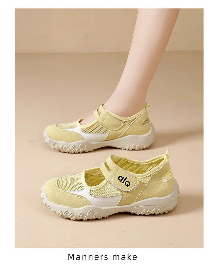 Woman's Casual Flats Shoes Round Toe Large size ladies shoes Retro French Mary Jane Dress Flat New Summer Solid Comfortable shoe