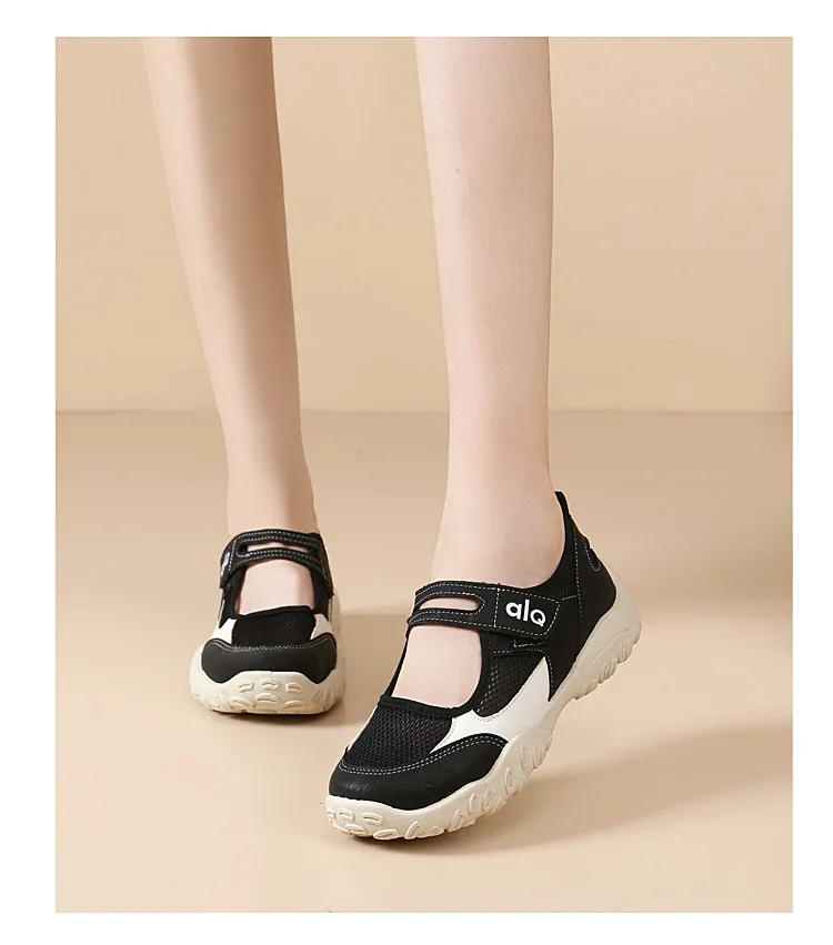 Woman's Casual Flats Shoes Round Toe Large size ladies shoes Retro French Mary Jane Dress Flat New Summer Solid Comfortable shoe