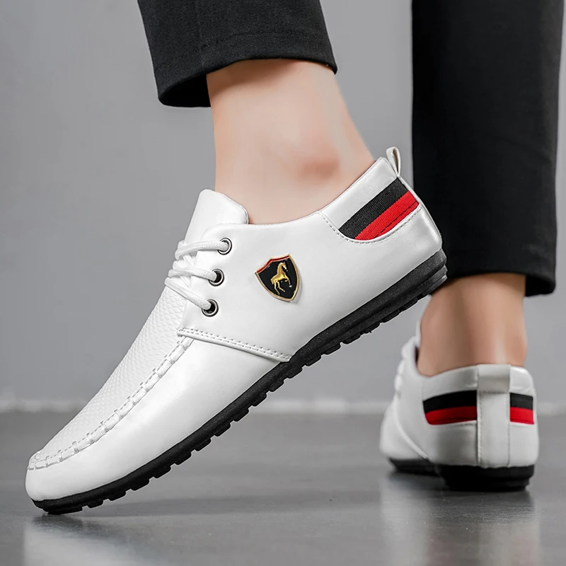 Men's Business-Style Loafers, Soft-Soled Breathable Casual Shoes, Fine Materials with Breathable Texture, Non-Slip and Wear-Resistant Rubber Sole