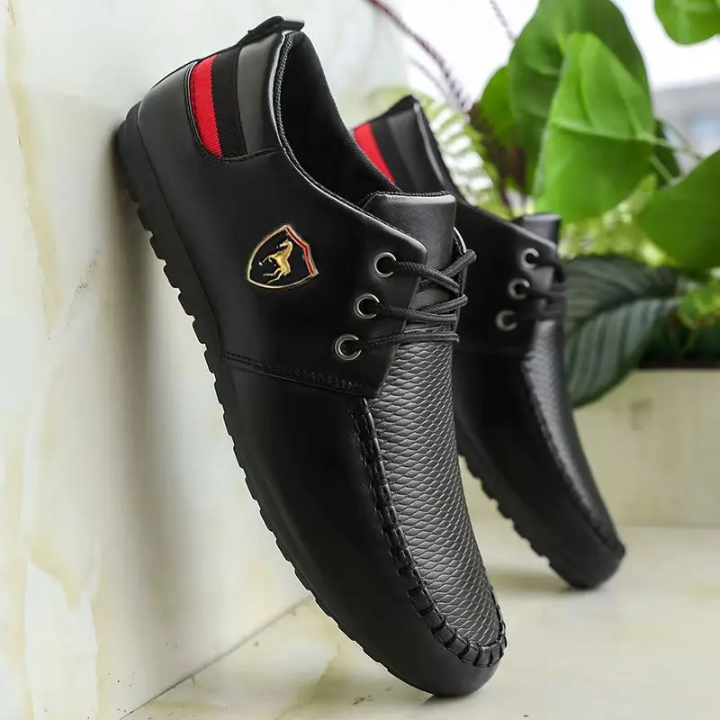 Men's Business-Style Loafers, Soft-Soled Breathable Casual Shoes, Fine Materials with Breathable Texture, Non-Slip and Wear-Resistant Rubber Sole