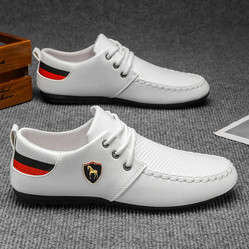 Men's Business-Style Loafers, Soft-Soled Breathable Casual Shoes, Fine Materials with Breathable Texture, Non-Slip and Wear-Resistant Rubber Sole