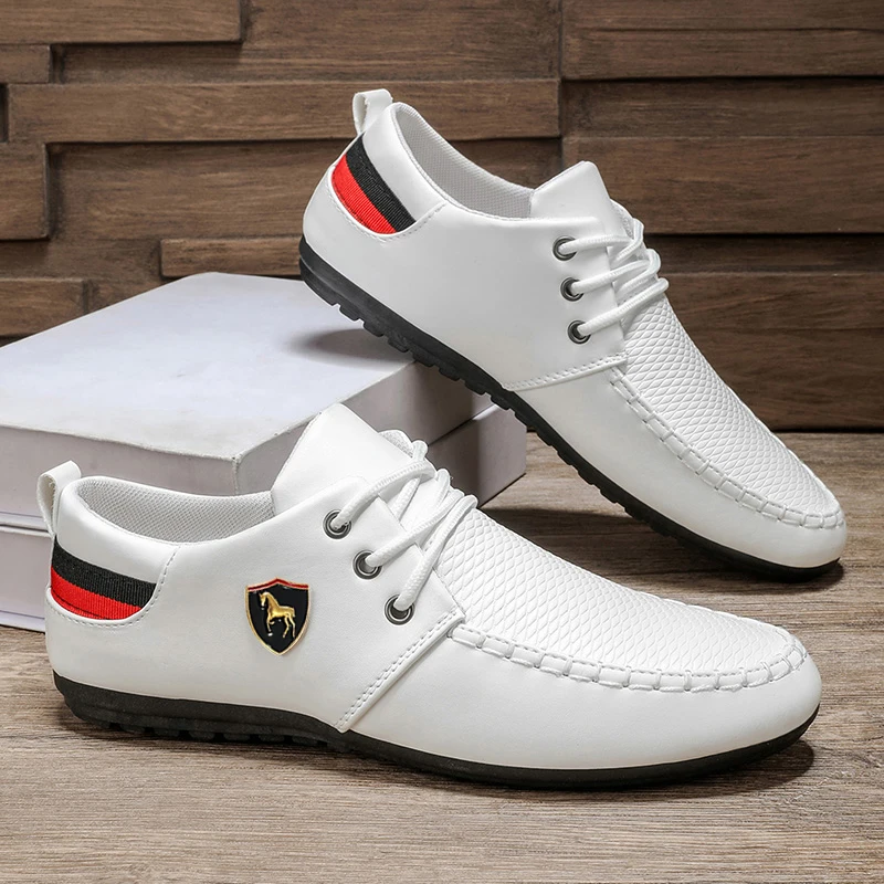 Men's Business-Style Loafers, Soft-Soled Breathable Casual Shoes, Fine Materials with Breathable Texture, Non-Slip and Wear-Resistant Rubber Sole